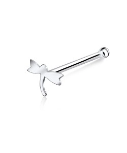 Dragonfly Shaped Silver Bone Nose Stud NSKD-137
